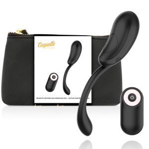 COQUETTE CHIC DESIRE - OEUF VIBRANT TÉLÉCOMMANDE RECHARGEABLE NOIR-OR