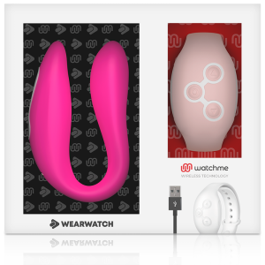 WEARWATCH - VIBRATEUR WATCHME DOUBLE TECHNOLOGIE FUCHSIA - ROSE