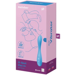 SATISFYER - APPLICATION MULTI VIBRATEUR G-SPOT FLEX 4 BLEU