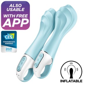SATISFYER - AIR PUMP VIBRATOR 5 APP GONFLABLE G-SPOT VIBRATOR BLEU