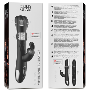 BRILLY GLAM - MOEBIUS VIBROMASSEUR RABBIT ET ROTATIF TÉLÉCOMMANDE WATCHME