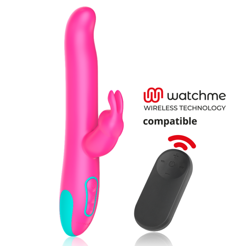 HAPPY LOKY - PLUTO VIBROMASSEUR RABBIT ET ROTATIF TÉLÉCOMMANDE WATCHME