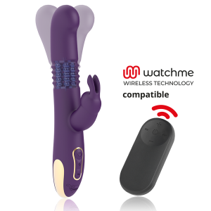 TREASURE - BASTIAN VIBROMASSEUR RABBIT UP and DOWN ROTATIF ET VIBRANT TÉLÉCOMMANDE WATCHME