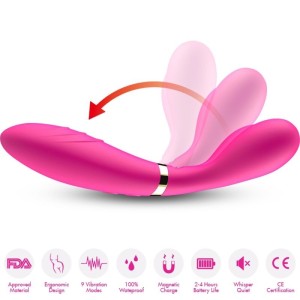 ARMONY - Y-WAND MASSAGE and VIBRATEUR DOUBLE TÊTE FUCHSIA