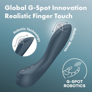 SATISFYER - VIBRATEUR PROGRAMME 12 VIBRATIONS G-SPOT WAVE 4 GRIS FONCÉ