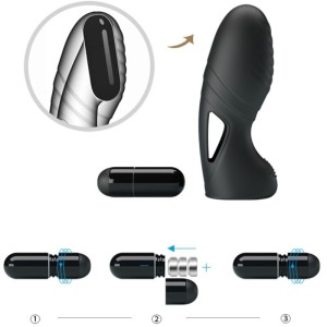 PRETTY LOVE - ALAN VIBRATEUR DE DOIGTS EN SILICONE NOIR