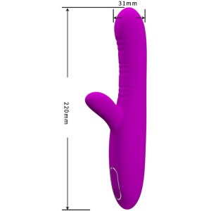 PRETTY LOVE - VIBRATEUR MULTIFONCTION ANGELIQUE STIMULATEUR DE CLITORIS VIOLET