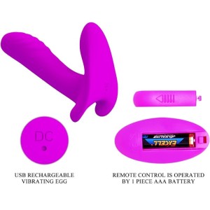 PRETTY LOVE - MASSEUR and VIBRATEUR 12 VIBRATIONS TÉLÉCOMMANDE VIOLET