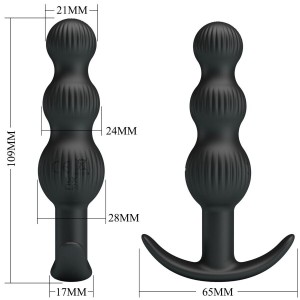 PRETTY LOVE - VIBRATEUR ANAL SIDNEY 10 VIBRATIONS NOIR