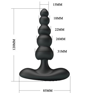 PRETTY LOVE - VIBRATEUR ANAL CORBAN 10 VIBRATIONS NOIR