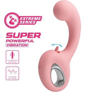 PRETTY LOVE - VIBRATEUR POINT G STIMULATEUR DE CLITORIS ERYNNYES 10 VIBRATIONS ROSE