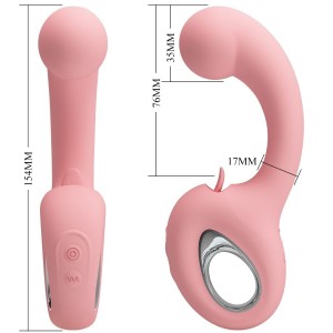 PRETTY LOVE - VIBRATEUR POINT G STIMULATEUR DE CLITORIS ERYNNYES 10 VIBRATIONS ROSE