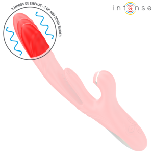 INTENSE - KAROL VIBRATEUR MULTIFONCTION POUSSÉE and STIMULATION and ONDES STIMULANTES ROUGE