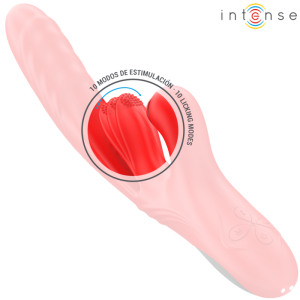 INTENSE - KAROL VIBRATEUR MULTIFONCTION POUSSÉE and STIMULATION and ONDES STIMULANTES ROUGE