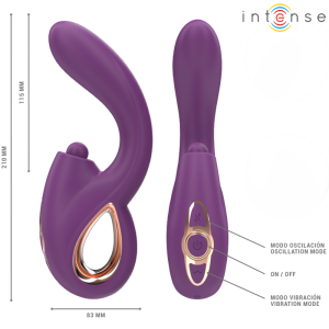 INTENSE - LALI VIBRATEUR MULTIFONCTION POINT G TAPPING and THRUST and VIBRATION VIOLET