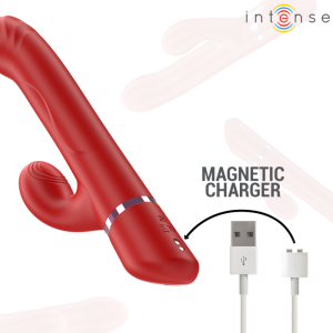 INTENSE - LELE VIBRATEUR MULTIFONCTION ROTATIF and OSCILLANT and STIMULANT ROUGE
