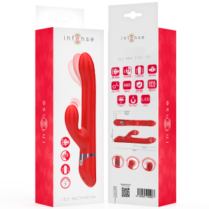 INTENSE - LELE VIBRATEUR MULTIFONCTION ROTATIF and OSCILLANT and STIMULANT ROUGE