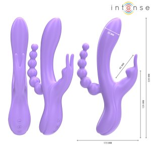 INTENSE - MIKO TRIPLE VIBRATEUR LAPIN and STIMULATEUR and ANAL 7 VIBRATIONS VIOLET