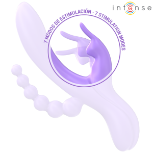INTENSE - MIKO TRIPLE VIBRATEUR LAPIN and STIMULATEUR and ANAL 7 VIBRATIONS VIOLET