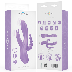 INTENSE - MIKO TRIPLE VIBRATEUR LAPIN and STIMULATEUR and ANAL 7 VIBRATIONS VIOLET