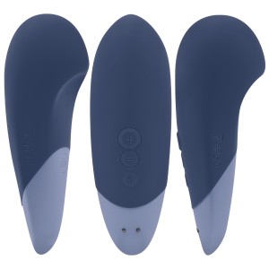 WOMANIZER - VIBE LAY-ON VIBRATEUR SILENCIEUX BLEU FONCÉ