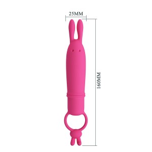 PRETTY LOVE - DELIA VIBRATEUR RABBIT AVEC ANNEAU DE RÉSISTANCE