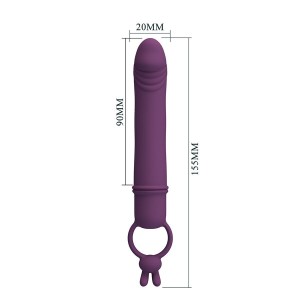 PRETTY LOVE - CORA VIBRATEUR EN FORME DE PÉNIS AVEC ANNEAU DE RÉSISTANCE