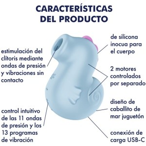 SATISFYER - SEA PONY VIBRADOR and ESTIMULADOR AIR PULSE