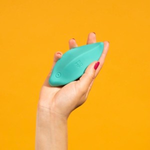 ROMP - VIBRATEUR WAVE STIMULATEUR CLITORIAL FORME ERGONOMIQUE VERT DEAU