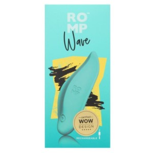 ROMP - VIBRATEUR WAVE STIMULATEUR CLITORIAL FORME ERGONOMIQUE VERT DEAU