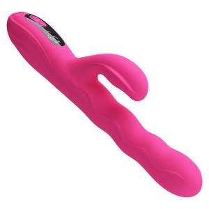 PRETTY LOVE - VIBRATEUR LAPIN MULTIFONCTION WINTERS AVEC AFFICHAGE LED ROSE