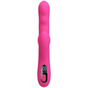 PRETTY LOVE - VIBRATEUR LAPIN MULTIFONCTION WINTERS AVEC AFFICHAGE LED ROSE