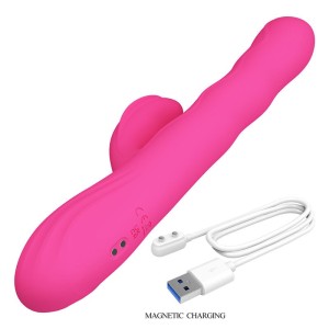 PRETTY LOVE - VIBRATEUR LAPIN MULTIFONCTION WINTERS AVEC AFFICHAGE LED ROSE