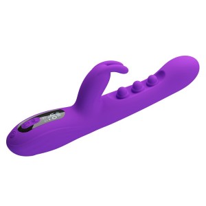 PRETTY LOVE - VIBRATEUR LAPIN SABIEN AVEC STIMULATION PAR TAPOTEMENTS ET LED VIOLETTE