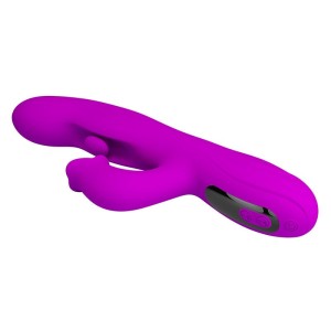 PRETTY LOVE - VIBRATEUR OSCILLANT LAPIN YALANDA AVEC AFFICHAGE LED VIOLET
