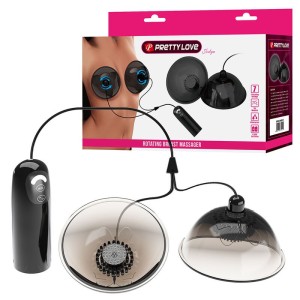 PRETTY LOVE - STIMULATEUR DE TÉTONS ROTATIF À SUCCION NOIR