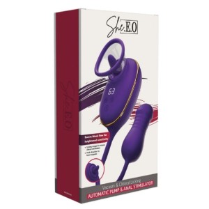 SHE.E.O - SUCCION CLITORIALE AVEC EFFET DE LÉCHAGE ET STIMULATEUR ANAL VIOLET