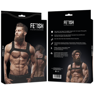 FETISH SUBMISSIVE ATTITUDE - HARNAIS DE POITRINE EN NÉOPRÈNE POUR HOMMES TAILLE M