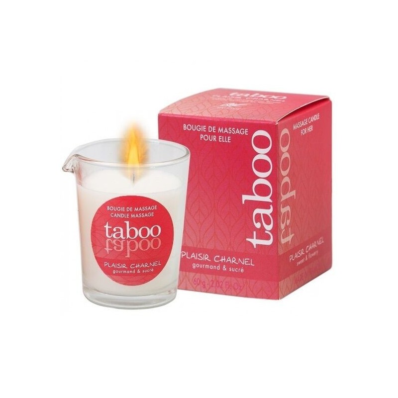 RUF - BOUGIE DE MASSAGE TABOU POUR SON PLAISIR CHARNEL ARÔME FLEUR DE CACAO