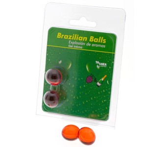 TALOKA - 2 BOULES BRÉSILIENNES GEL INTIME FRAISES and CHAMPAGNE