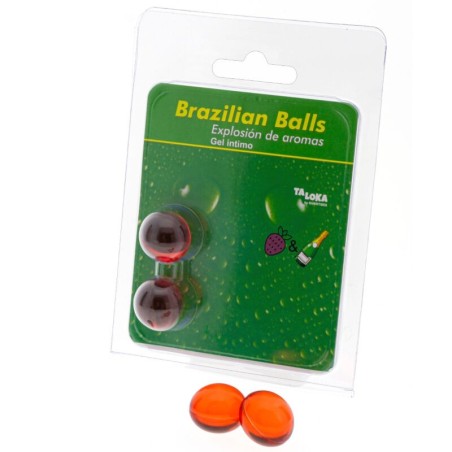 TALOKA - 2 BOULES BRÉSILIENNES GEL INTIME FRAISES and CHAMPAGNE