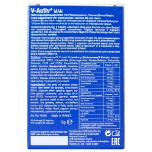 HOT - V-ACTIV CAPSULES HOMME 20 UNITÉS