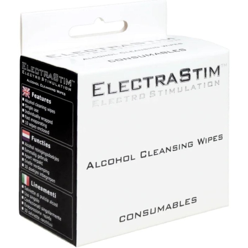 ELECTRASTIM - LINGETTES NETTOYANTES À LALCOOL 10 UNITÉS