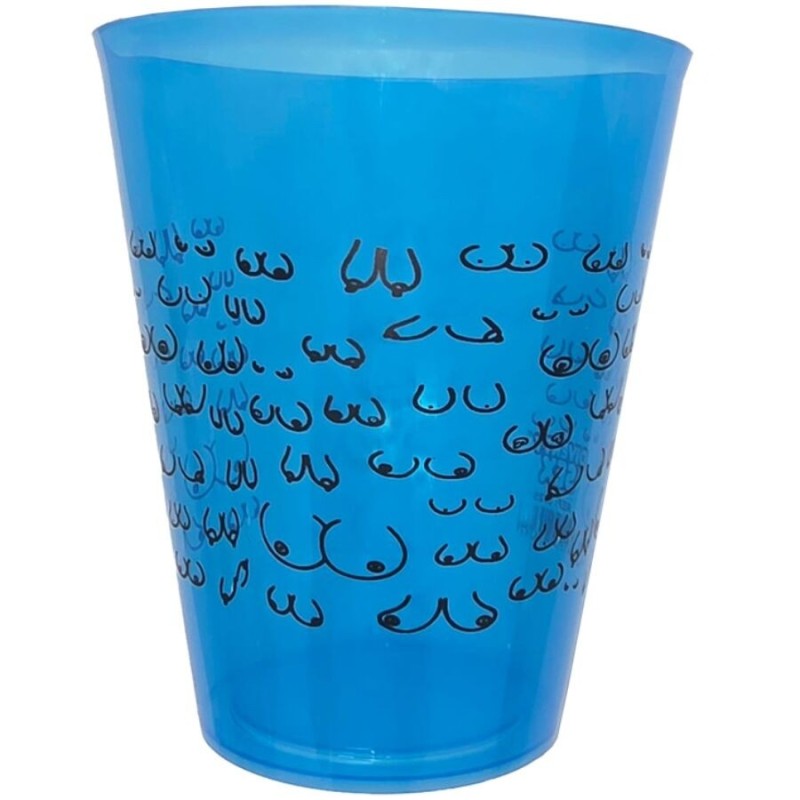 DIABLO PICANTE - TASSE BLEUE 500 ML AVEC SEINS NOIRS