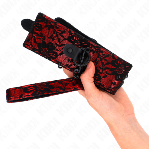 KINK - COLLIER DENTELLE AVEC CEINTURE AVEC CEINTURE EN CUIR VRAI 105 CM - 44 X 5,5 CM