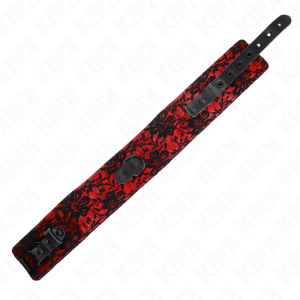 KINK - COLLIER DENTELLE AVEC CEINTURE AVEC CEINTURE EN CUIR VRAI 105 CM - 44 X 5,5 CM
