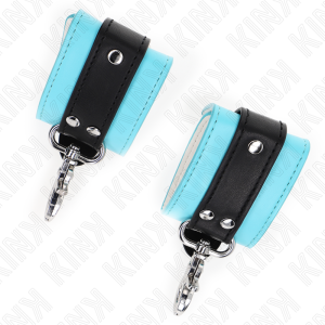 KINK - APPUI-POIGNETS VERROUILLABLES PREMIUM NOIR - BLEU RÉGLABLE 21-28 CM X 5,5 CM