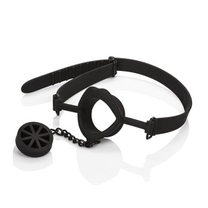 CALEXOTICS - SCANDAL BÂILLON AVEC PLUG EN SILICONE NOIR