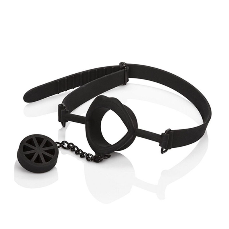 CALEXOTICS - SCANDAL BÂILLON AVEC PLUG EN SILICONE NOIR