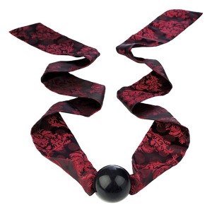 CALEXOTICS - SCANDAL BÂILLON-BALLE AVEC NŒUD NOIR-ROUGE
